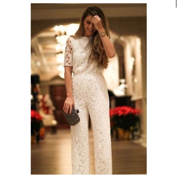 Diane Von Furstenberg White Lace Jumpsuit - Picture 5 of 13